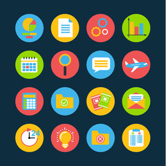 set of vector business icons