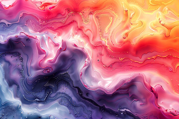 An abstract gradient liquid background featuring smooth, flowing colors that blend seamlessly to...