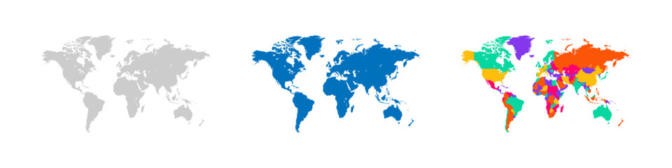 Fototapeta na wymiar Earth Map. World Map. World or Earth Map Vector Illustration