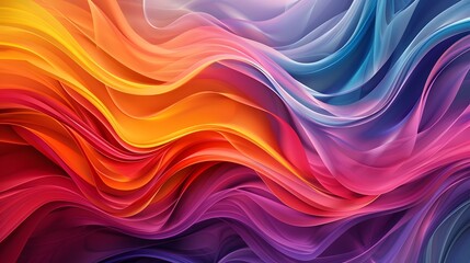 Fototapeta premium abstract multi-colored wave pattern that is shiny and flowing in a modern style 