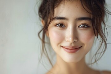 Naklejka premium A charming portrait of an Asian beauty