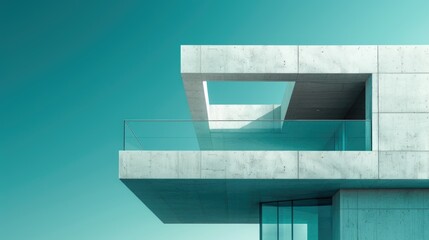 Contemporary architecture in minimalistic style.