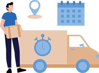 The truck is going for delivery.