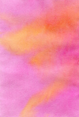 y2k background. Watercolor hand drawn pink, orange and yellow background with gradients