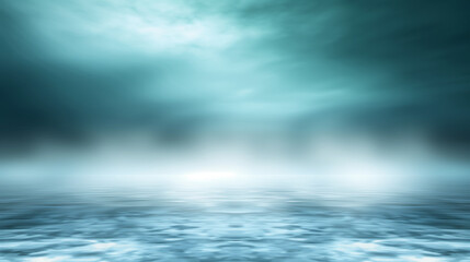 Obraz premium perspective floor backdrop blue room studio with light blue gradient spotlight backdrop background for display your product or artwork.