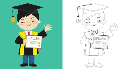 Coloring worksheet page. Educational printable coloring worksheet. Printable activity page for kids. 