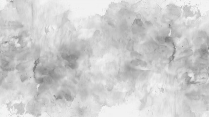 White watercolor background painting with cloudy distressed texture and marbled grunge, soft gray or silver vintage colors.