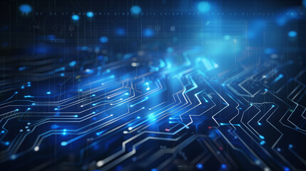 Obraz premium Abstract futuristic electronic circuit technology background .