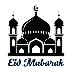 Mosque Vector Eid Mubarak Mosque	