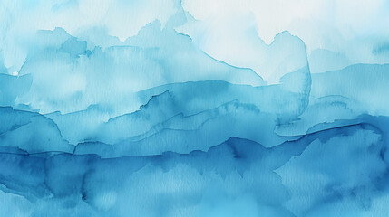 Obraz premium Abstract light blue watercolor background with space for text or image.
