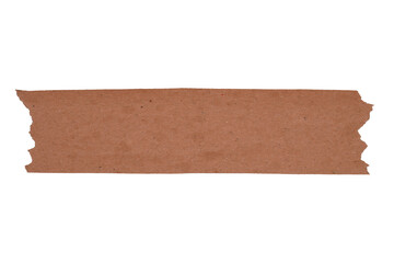 Scrap ripped brown paper isolated transparent