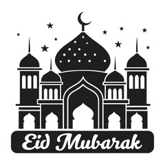 Mosque Vector Eid Mubarak Mosque	