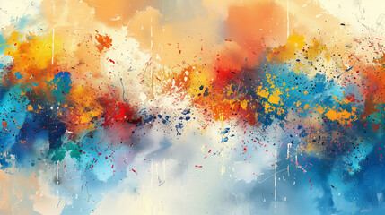 Fototapeta premium Horizontal colorful abstract wave background with peru, firebrick and light sea green colors. can be used as texture, background or wallpaper.