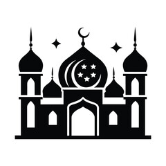 Mosque Vector Eid Mubarak Mosque	