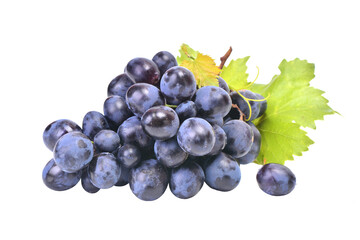 Bunch of grapes isolated on white background