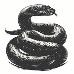 Fototapeta premium Snake illustration concept graphic design. Raster bitmap digital art. AI artwork. 