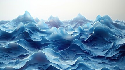 Abstract background of flowing blue sea waves.illustration