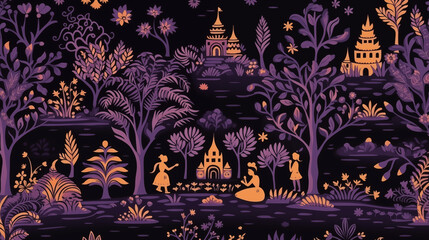 Abstract Image, Floral Nature, Pattern Style Texture, Wallpaper, Background, Cell Phone and Smartphone Cover, Computer Screen, Cell Phone and Smartphone Screen, 16:9 Format - PNG