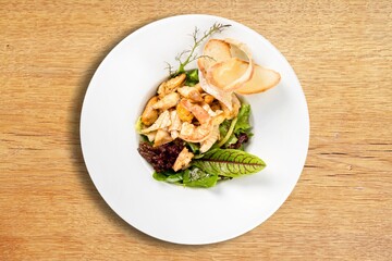 Roast tasty Prawns Shrimps dish