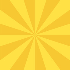 Yellow banner with Sun rays, lines background, light