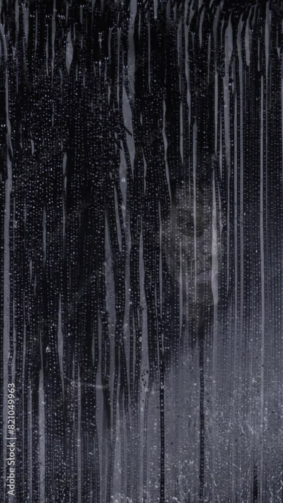 Poster vertical hooded evil figure window approach 4k loop features a hooded figure disfigured face approac