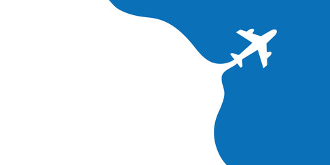 Plane opened space for text illustration con sfondo trasparente isolato