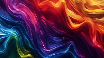 abstract multi-colored wave pattern that is shiny and flowing in a modern style	