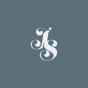 JS monogram logo monogram logo fashion style. J & S logo.
