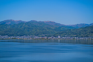 長野県諏訪湖周辺の風景