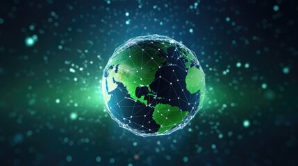 Global Network Connectivity Digital Illustration