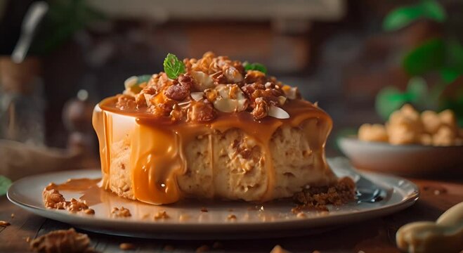Heavenly Banana Caramel Peanut Butter Cheesecake , tempt the taste buds and delight dessert enthusiasts deliciousness