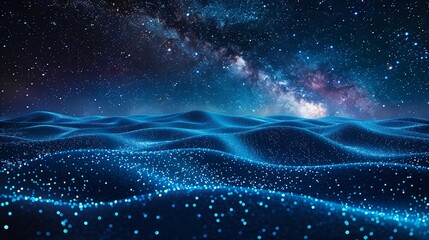 Astronomy Background, Stage set against a vast starry expanse with countless stars providing a mesmerizing and infinite backdrop for performances or events. Illustration image,