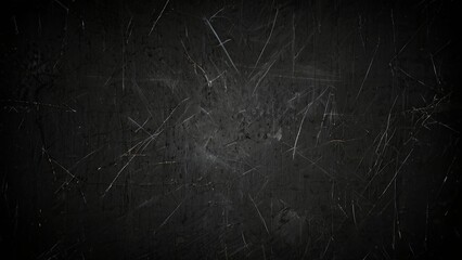 Blank black texture surface background, dark corners. Black scratched grunge background, old film effect, space for text. Dark scratched grunge background, old film effect, space for your text or pict