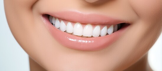 Fototapeta premium Close-up of a Woman's Radiant White Smile