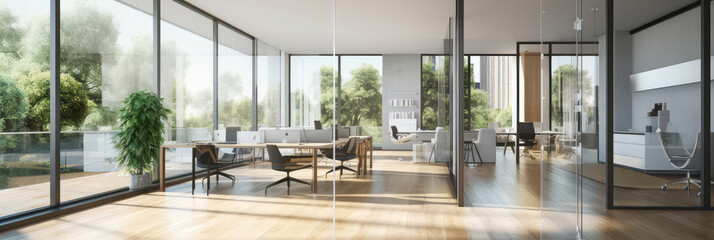 Spacious Modern Office with Panoramic Views