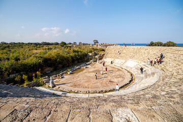 Theatre of the ancient city of  Salamis Famagusta Magusa Cyprus