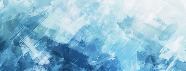Abstract Blue Brushstrokes Texture Background