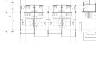 Floor plan designed building on the drawing.