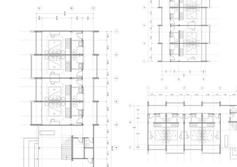 Floor plan designed building on the drawing.