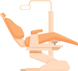 Modern dental chair vector illustration for dentist's office, orthodontic clinic, or healthcare practice