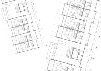 Floor plan designed building on the drawing.