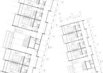 Floor plan designed building on the drawing.