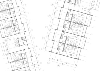 Floor plan designed building on the drawing.