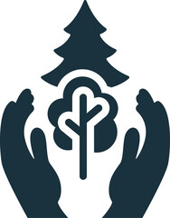 Conservation icon. Monochrome simple Social Responsibility icon for templates, web design and infographics