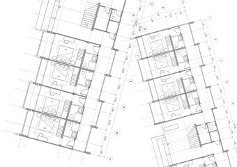 Floor plan designed building on the drawing.