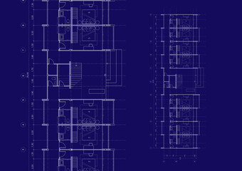 Floor plan designed building on the drawing.
