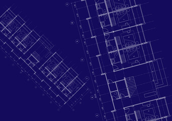 Floor plan designed building on the drawing.