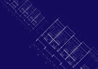 Floor plan designed building on the drawing.