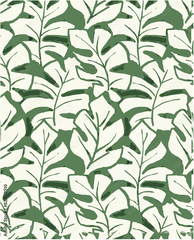 Canvas Prints seamless pattern floral pattern textile vector tropical bicolor faces flower leaves miniprint animal