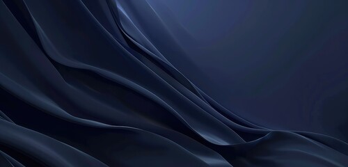 Obraz premium Luxurious Blue Satin Fabric Rippling Texture